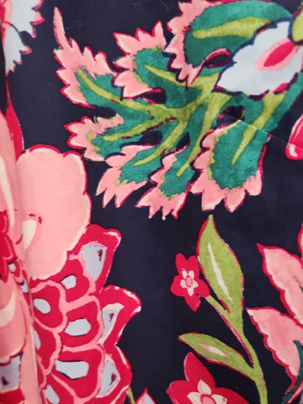 Talbots Multicolor Floral Button Down in Navy and Pink - Picture 4 of 6